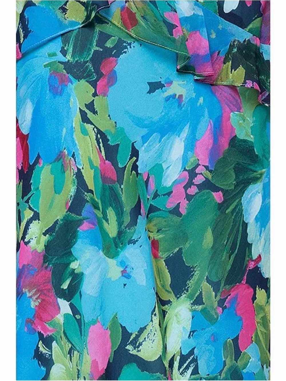 Xscape Blue Multi Floral Ruffle Tier Maxi Dress - Picture 3 of 4